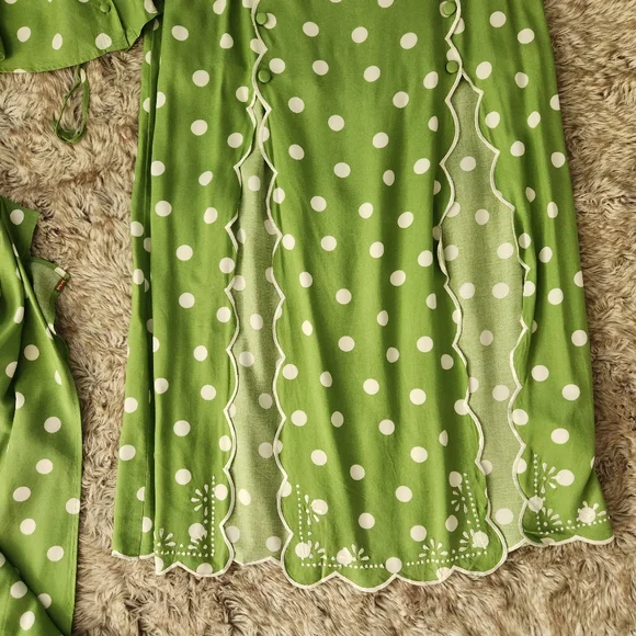 Free People Bali Audrey Set In Shamrock‎ Green Women's Size Large